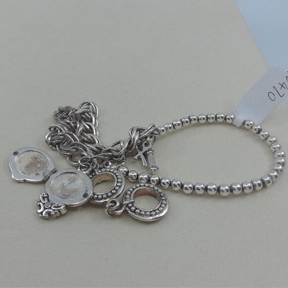 Vintage Silver-Tone Charm Bracelet / Anklet – 10” - Picture 2 of 2